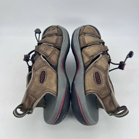 Keen Kanyon Slip on Sandal Men Faux Leather Waterproof Brown 1248-BOBD Size 10 - Picture 7 of 12